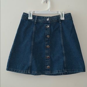 Denim Button Up Skirt